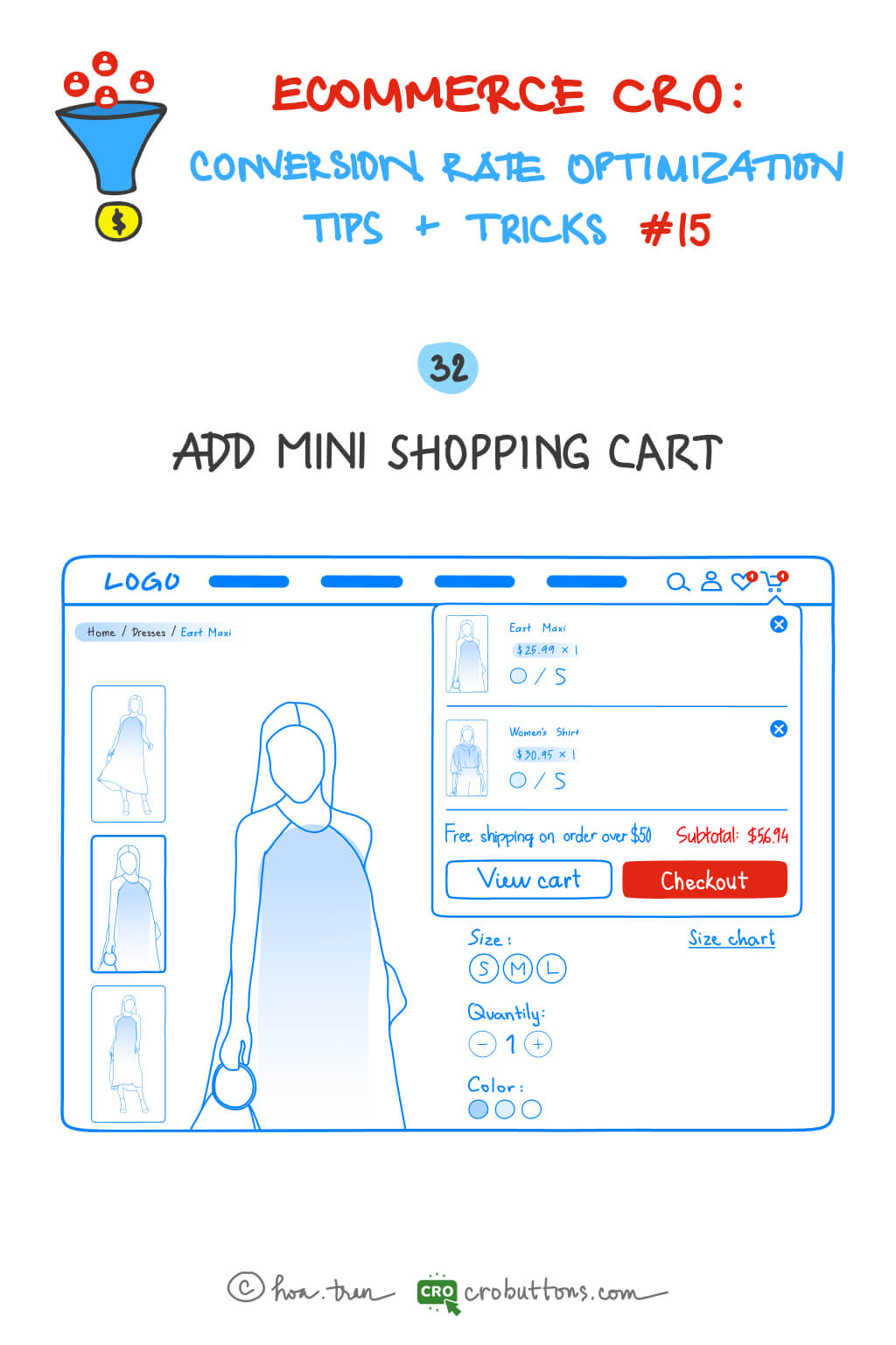 Add mini shopping cart – eCommerce CRO Tips & Tricks #15
