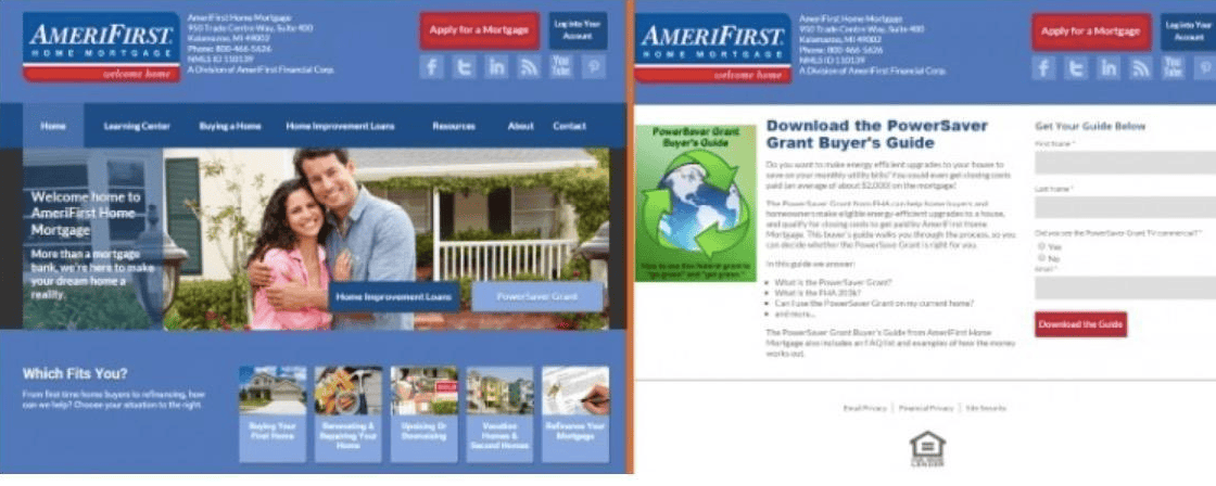 AmericaFirst has led to an impressive conversion rate of 30 to 40% by eliminating navigation on their landing page