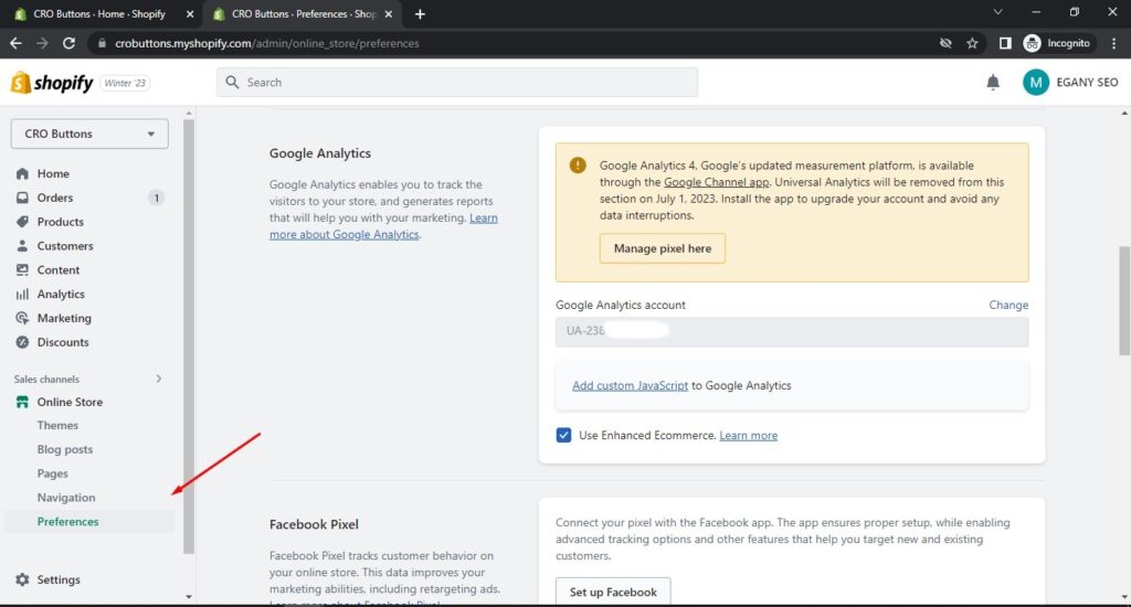 How to install Google Analytics 4 on Shopify - CRO Buttons